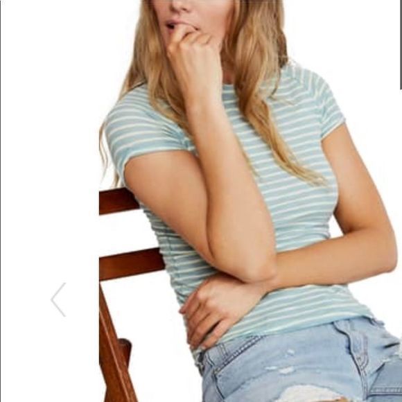 We the free Night Sky Stripe Tee In Green large - Picture 3 of 8